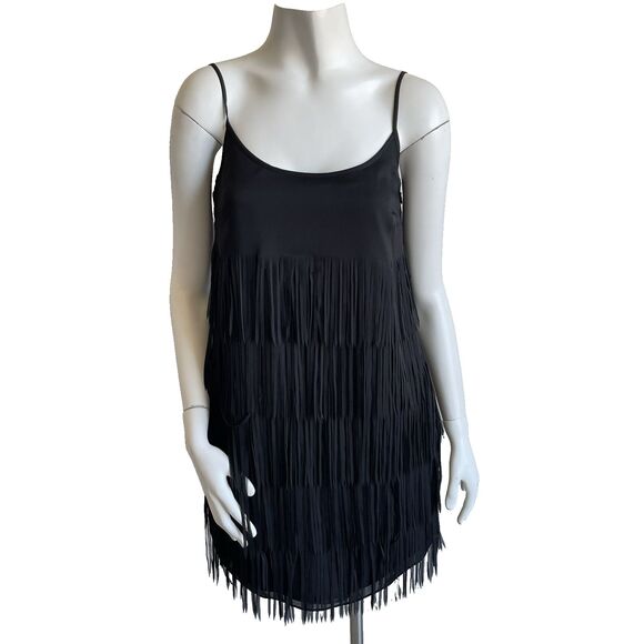 Worth Dresses & Skirts - W by Worth Gatsby Fringe Mini Dress Sleeveless Black Size 2 Cocktail Party